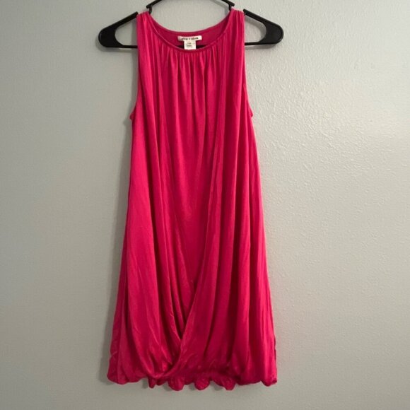 Alice‎ and Olivia Hot Pink Silk Blend Sleeveless Draped Front Bubble Dress XS - Picture 2 of 8
